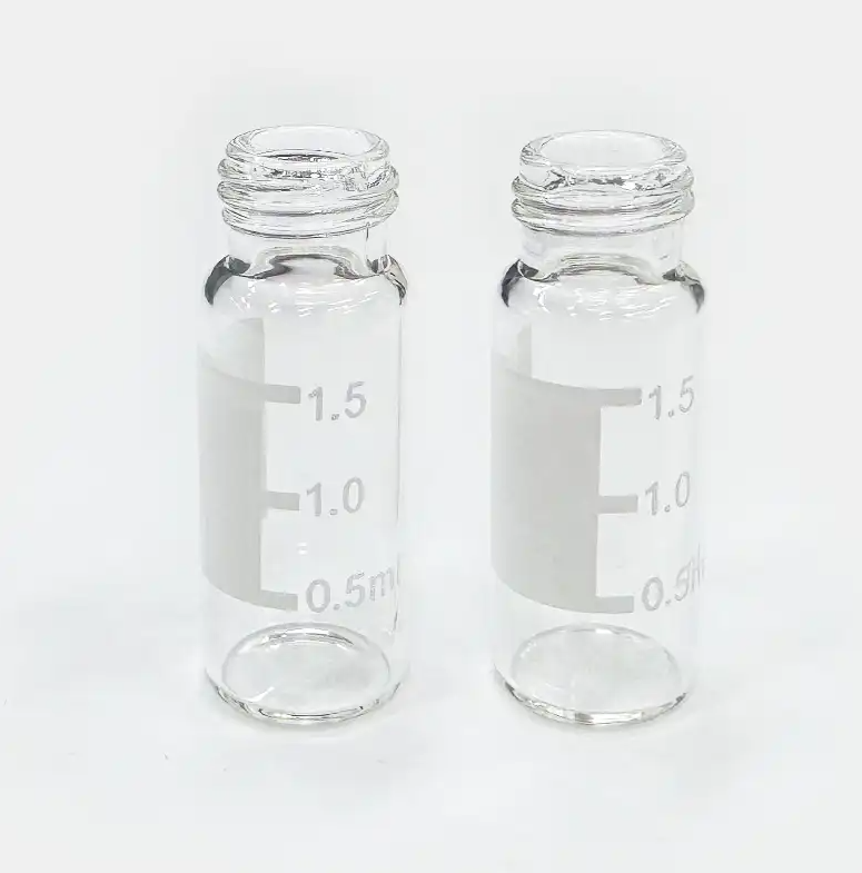 2mL Short Thread Vial (Clear, Amber) & Red PTFE/White Silicone Septa