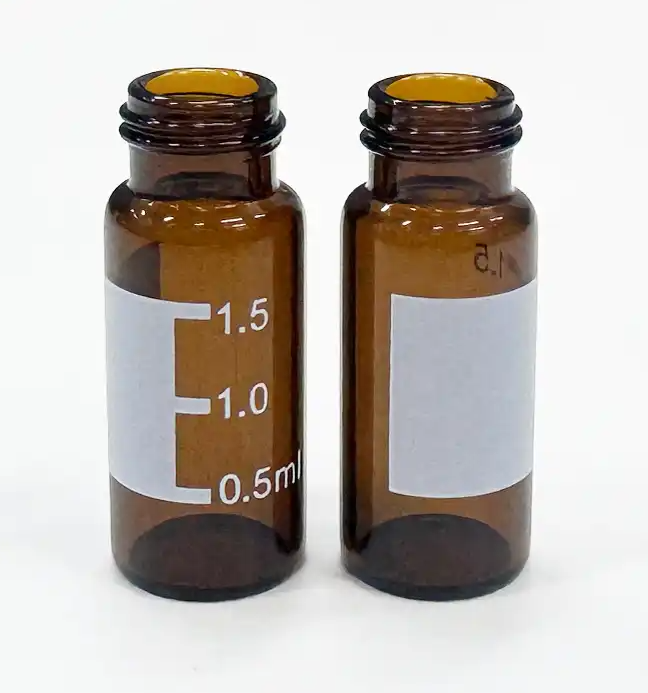 2mL Short Thread Vial (Clear, Amber) & Red PTFE/White Silicone Septa